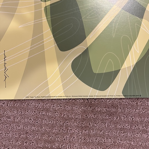 Poster, tropic by AHAVA. Unframed poster 12 x 36 printed on recycled paper. - Picture 5 of 7